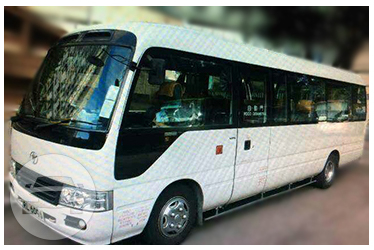 White Mini Bus 24-28 Passenger
Coach Bus /
New Territories, Hong Kong

 / Hourly HKD 350.00
 / Airport Transfer HKD 1,200.00
